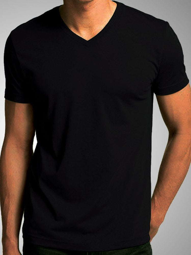 Men's basic V-Neck short sleeve T-shirts